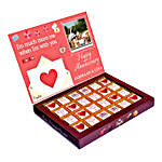 Personalised Anniversary Chocolate Box For Husband 24 Pcs