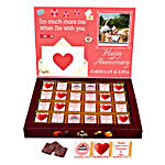 Personalised Anniversary Chocolate Box For Husband 24 Pcs