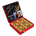 Personalised Happy Anniversary Chocolate Box 25 Pcs