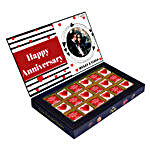 Personalised Happy Anniversary Chocolates Gift 18 Pcs