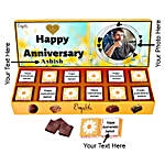 Anniversary Special Personalized Chocolate Box 12 Pcs