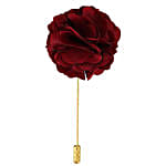 Maroon Microfiber Neck Tie & Lapel Pin Gift Set