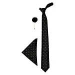 Microfiber Neck Tie Gift Set- Black