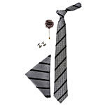 Microfiber Neck Tie Gift Set- Grey