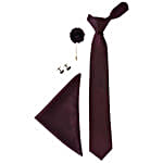 Microfiber Neck Tie Gift Set- Wine