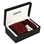 Neck Tie Gift Set- Maroon