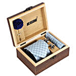 Light Blue Microfiber Neck Tie Gift Set