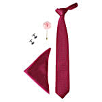 Magenta Microfiber Neck Tie Gift Set