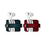 Flake Cable Wrap Red & Green- Set of 2