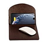 Pennline Deskmo Wireless Charger With Dock & Mousepad - Brown