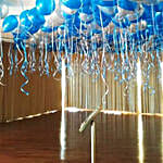 Blue and Silver Balloon Decor