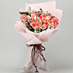 Exotic Ema Roses & Pink Daisies Bouquet