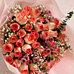 Exotic Ema Roses & Pink Daisies Bouquet