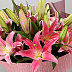 Pink Oriental Lily Bunch