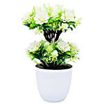 White Artificial Plant With Pot