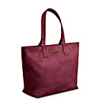 DailyObjects Burgundy Vegan Leather Fatty Tote Bag