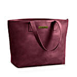 DailyObjects Burgundy Vegan Leather Fatty Tote Bag