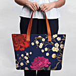 DailyObjects Midnight Chrysanthemums Fatty Tote Bag