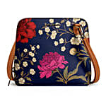 DailyObjects Midnight Chrysanthemums- Trapeze Crossbody Bag