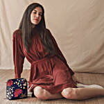 DailyObjects Midnight Chrysanthemums- Trapeze Crossbody Bag