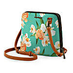 DailyObjects Mint Blooms- Trapeze Crossbody Bag