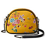 DailyObjects Mustard Floral- Arch Crossbody Bag