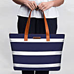 DailyObjects Navy N White Fatty Tote Bag