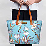 DailyObjects Sky Blue Lillies Fatty Tote Bag