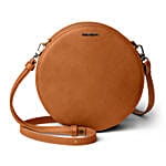 DailyObjects Tan Vegan Leather- Orbis Crossbody Bag