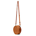 DailyObjects Tan Vegan Leather- Orbis Crossbody Bag