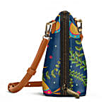 DailyObjects Teal Birds- Trapeze Crossbody Bag