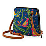 DailyObjects Teal Birds- Trapeze Crossbody Bag