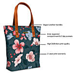 DailyObjects Teal Blooms Classic Tote Bag