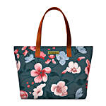 DailyObjects Teal Blooms Fatty Tote Bag