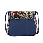 Floral Flap Printed Canvas Cross-Body