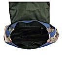 Floral Flap Printed Canvas Cross-Body