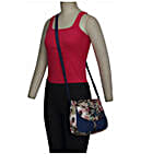 Floral Flap Printed Canvas Cross-Body