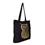 Gold Owl Printed Solid Tote