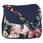 Indigo & Multicoloured Canvas Cross-Body
