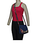 Indigo & Multicoloured Canvas Cross-Body