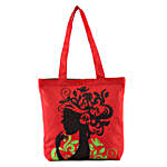 Lady Printed Solid Tote