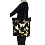 Scattered Butterfly Printed Solid Tote