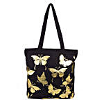 Scattered Butterfly Printed Solid Tote