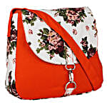 White Floral Printed Cross-Body