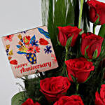 10 Red Roses Anniversary Arrangement