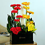 Enticing Mixed Flowers Black FNP Box