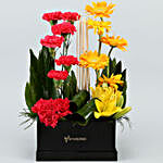 Enticing Mixed Flowers Black FNP Box