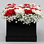 White & Red Carnations Arrangement