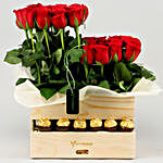 Celestial Red Roses Romantic Arrangement