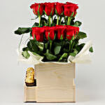 Celestial Red Roses Romantic Arrangement